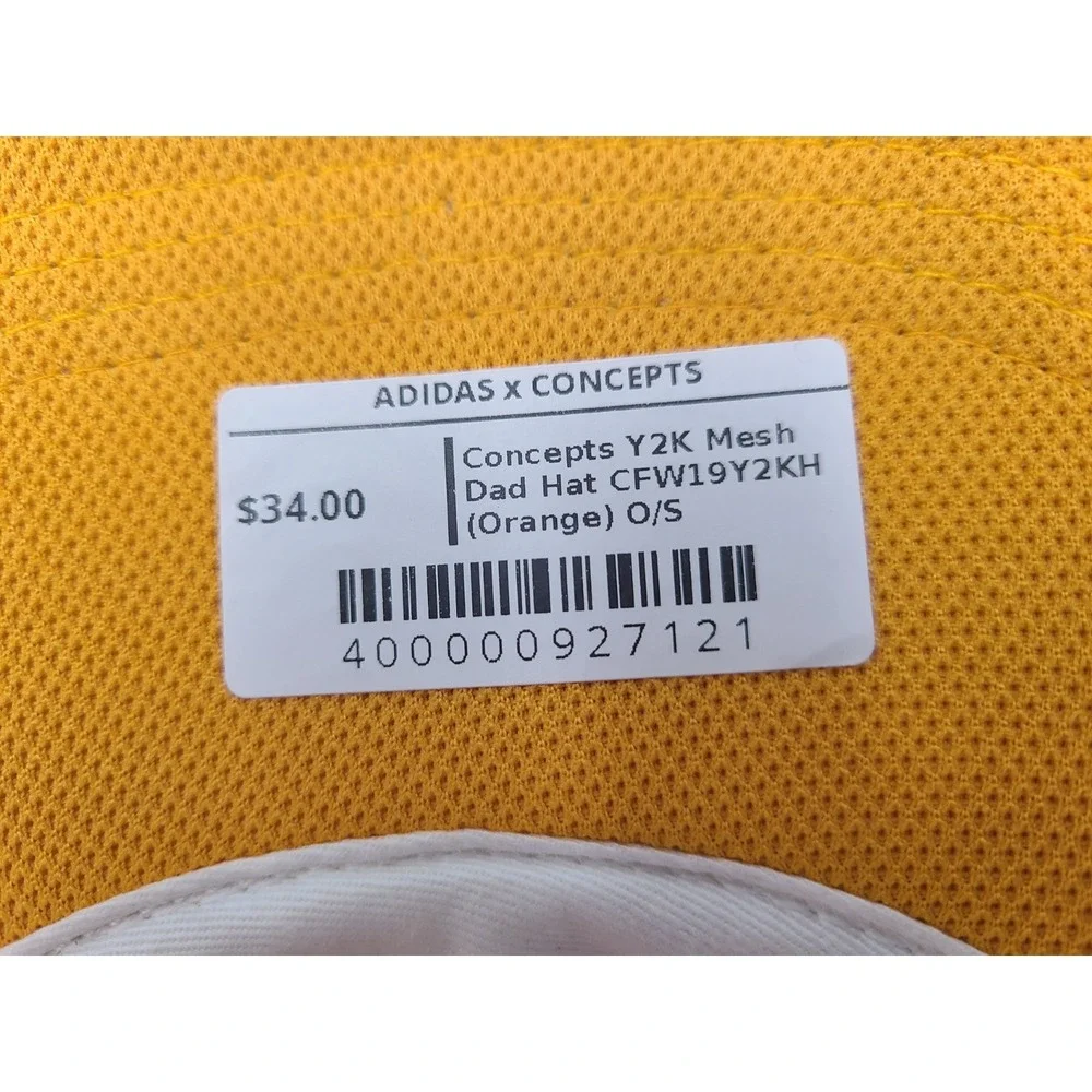 Concepts Adidas Mesh Strapback Adjustable Hat Cap Dad Casual Men Women Orange‎